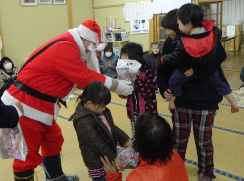 岩手県陸前高田市にあわてんぼうのサンタクロース！