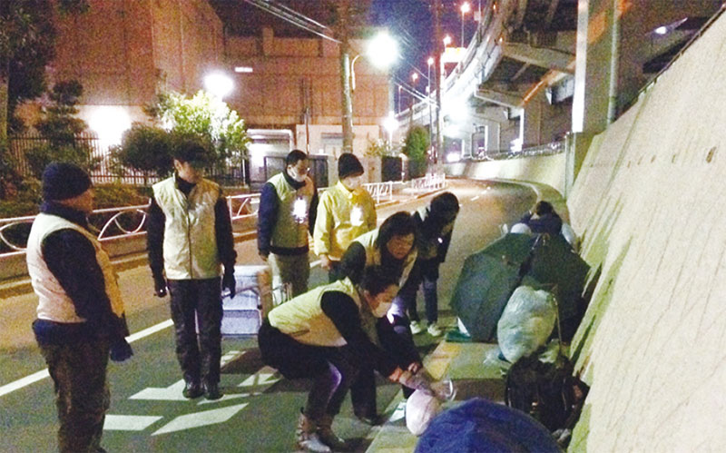 東京地区の冬期街頭給食